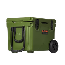 Load image into Gallery viewer, ROAM 50QT ROLLING RUGGED COOLER - OD GREEN -l
