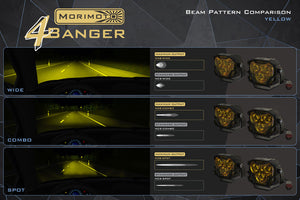 Morimoto 4Banger HXB Led Pods SAE Wide /Yellow Set FOGS 2010+ 4Runner 2012+ Tacoma