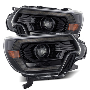 ALPHAREX 12-15 Toyota Tacoma LUXX-Series LED Projector Headlights Alpha-Black PREORDER