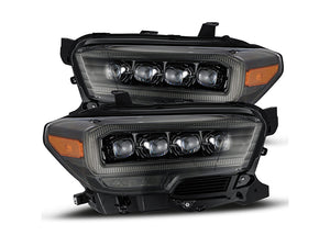 AlphaRex 16-21 Toyota Tacoma NOVA Series LED Projector Headlights Alpha Black