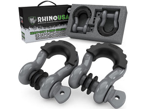 D-Ring Shackle Set 2 Pack - Gray
