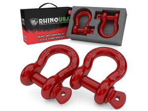 D-Ring Shackle Set 2 Pack - Red