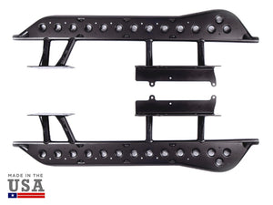 Cali Raised 2010-2023 TOYOTA 4RUNNER STEP EDITION BOLT ON ROCK SLIDERS- KICK OUT/POWDERCOATED - IN STOCK NOW!