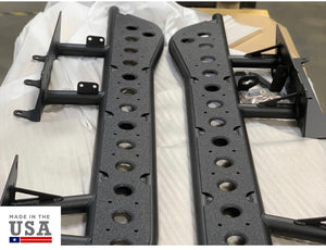 Cali Raised 2010-2023 TOYOTA 4RUNNER STEP EDITION BOLT ON ROCK SLIDERS- KICK OUT/POWDERCOATED - IN STOCK NOW!