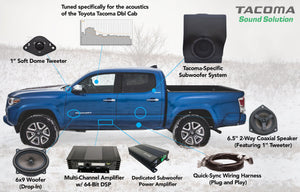 OEM Audio Plus - Toyota Tacoma | Reference 500 Single 8in Subwoofer with Dedicated Sub Amp Preorder