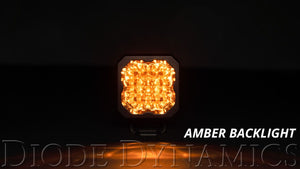 DIODE DYNAMICS Stage Series C1 Yellow WIDE Sport Standard LED Pod (Pair) | AMBER BACKLIGHT