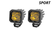 Load image into Gallery viewer, DIODE DYNAMICS Stage Series C1 Yellow WIDE Sport Standard LED Pod (Pair) | AMBER BACKLIGHT

