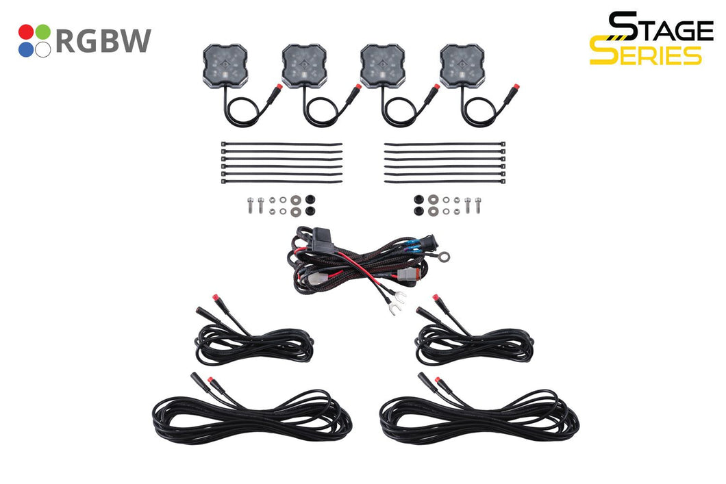 DIODE DYNAMICS Stage Series RGBW LED Rock Light (4-pack) PREORDER
