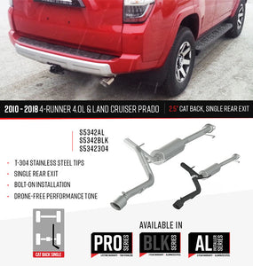 MBRP Exhaust Store 2.5" Cat Back, Single Exit, Black, Toyota 4-Runner 4.0L 2010 - 2023 Preorder